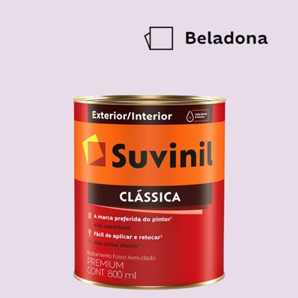 Tinta Acrílica Premium Fosco Aveludado Clássica Beladona 800ml Suvinil