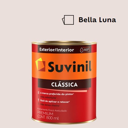 Tinta Acrílica Premium Fosco Aveludado Clássica Bella Luna 800ml Suvinil