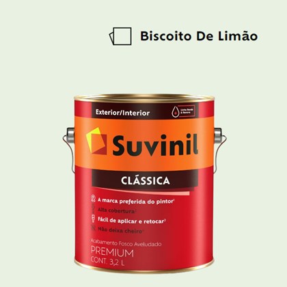 Tinta Acrílica Premium Fosco Aveludado Clássica Biscoito De Limão 3,2L Suvinil