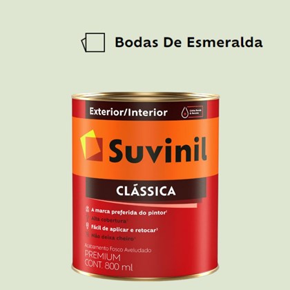 Tinta Acrílica Premium Fosco Aveludado Clássica Bodas De Esmeralda 800ml Suvinil