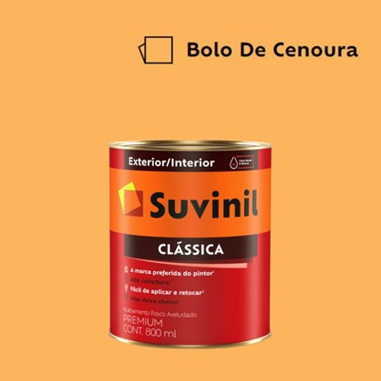 Tinta Acrílica Premium Fosco Aveludado Clássica Bolo de Cenoura 800ml Suvinil