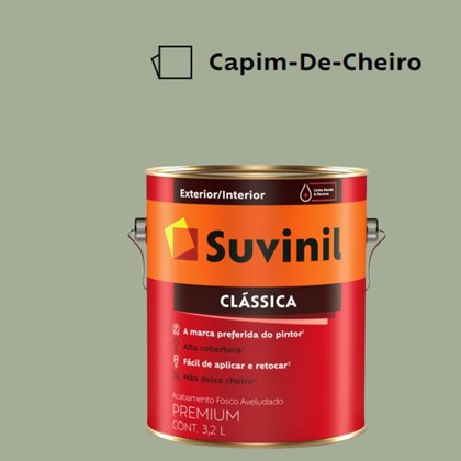 Tinta Acrílica Premium Fosco Aveludado Clássica Capim de Cheiro 3,2L Suvinil