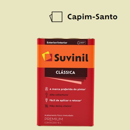 Tinta Acrílica Premium Fosco Aveludado Clássica Capim-Santo 16L Suvinil