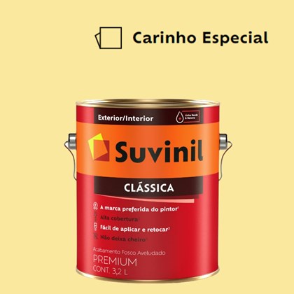 Tinta Acrílica Premium Fosco Aveludado Clássica Carinho Especial 3,2L Suvinil