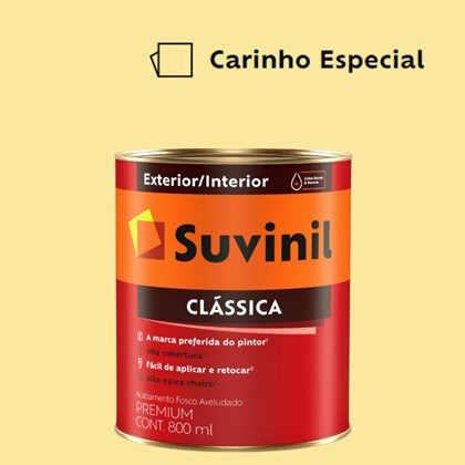 Tinta Acrílica Premium Fosco Aveludado Clássica Carinho Especial 800ml Suvinil