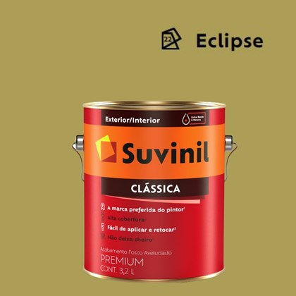 Tinta Acrílica Premium Fosco Aveludado Clássica Eclipse 3,2L Suvinil