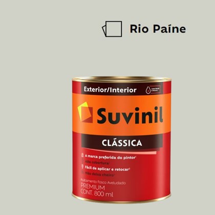 Tinta Acrílica Premium Fosco Aveludado Clássica Rio Paíne 800ml Suvinil