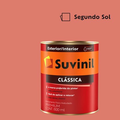 Tinta Acrílica Premium Fosco Aveludado Clássica Segundo Sol 800ml Suvinil