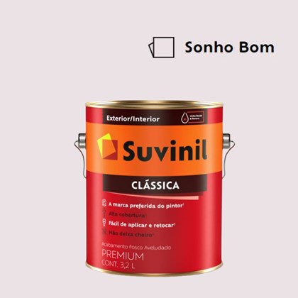 Tinta Acrílica Premium Fosco Aveludado Clássica Sonho Bom 3,2L Suvinil