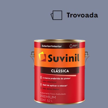 Tinta Acrílica Premium Fosco Aveludado Clássica Trovoada 3,2L Suvinil