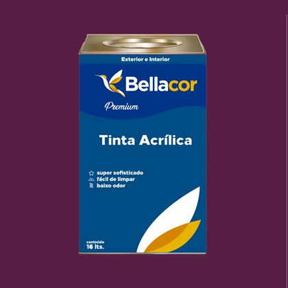 Tinta Acrílica Semi-Brilho C01 Creme de Ameixa 16L Bellacor