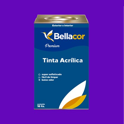 Tinta Acrílica Semi-Brilho C15 Roxo 16L Bellacor