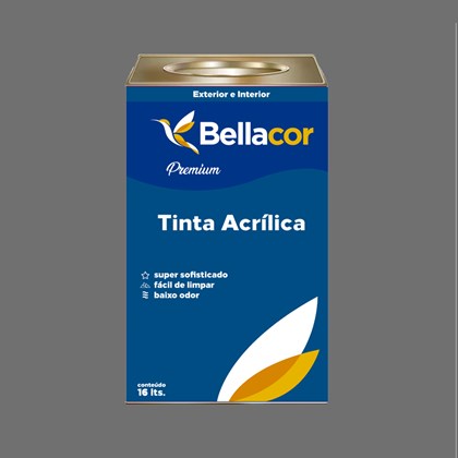 Tinta Acrílica Semi-Brilho C95 Cinza Grafite 16L Bellacor