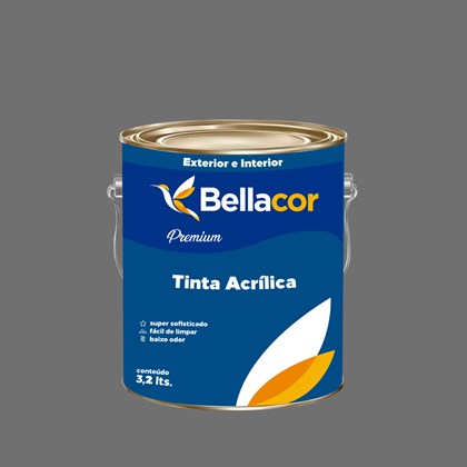 Tinta Acrílica Semi-Brilho C95 Cinza Grafite 3,2L Bellacor