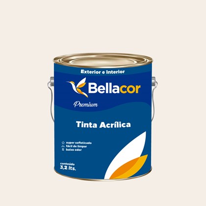 Tinta Acrílica Semi-Brilho Premium A17 Creme de Leite 3,2L Bellacor
