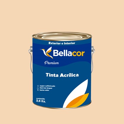 Tinta Acrílica Semi-Brilho Premium A51 Laranja Secreto 3,2L Bellacor