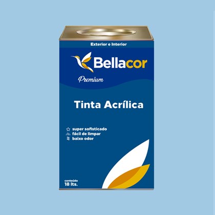 Tinta Acrílica Semi-Brilho Premium A90 Azul Maya 16L Bellacor
