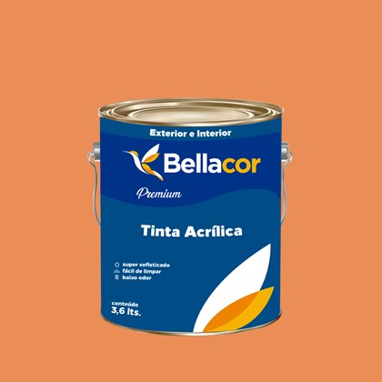 Tinta Acrílica Semi-Brilho Premium B102 Doce de Mamão 3,2L Bellacor