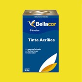 Tinta Acrílica Semi-Brilho Premium B54 Amarelo Limão 16L Bellacor