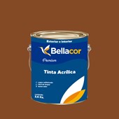 Tinta Acrílica Semi-Brilho Premium C110 Marrom Bombom 3,2L Bellacor