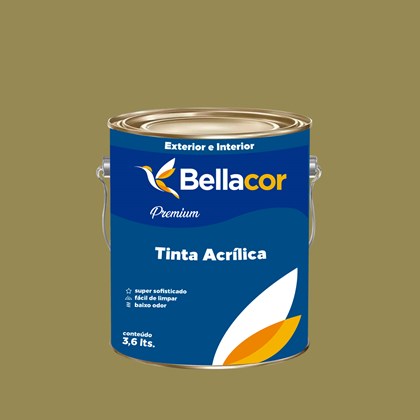 Tinta Acrílica Semi-Brilho Premium C31 Verde Oliva 3,2L Bellacor