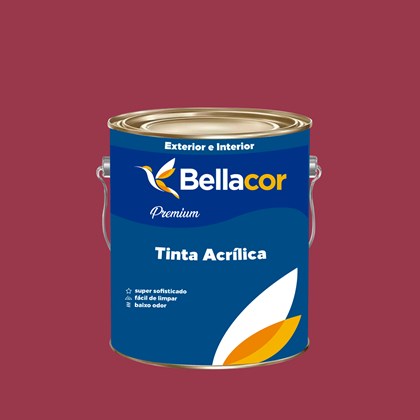 Tinta Acrílica Semi-Brilho Premium C63 Geleia de Amora 3,2L Bellacor