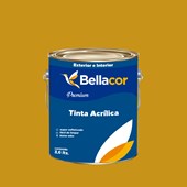 Tinta Acrílica Semi-Brilho Premium C64 Amarelo Queimado 3,2L Bellacor