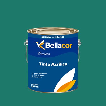 Tinta Acrílica Semi-Brilho Premium C72 Mergulho Azul 3,2L Bellacor