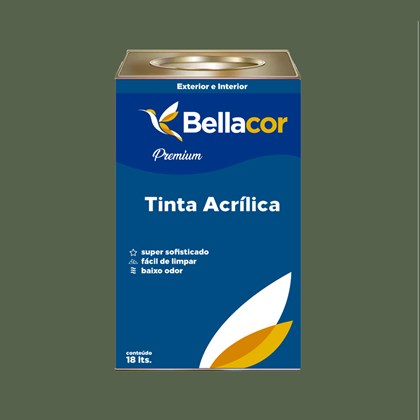 Tinta Acrílica Semi-Brilho Premium C79 Verde Musgo 16L Bellacor