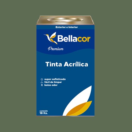 Tinta Acrílica Semi-Brilho Premium C80 Verde Real 16L Bellacor