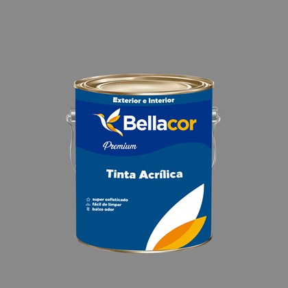 Tinta Acrílica Semi-Brilho Premium C84 Cinza Grafite 3,2L Bellacor