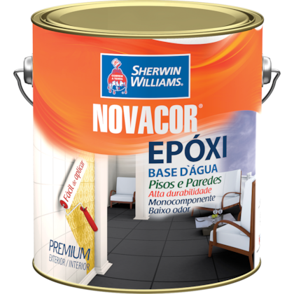 Tinta Sherwin Williams 3 6 Preço Tinta Epoxi Base Agua Novacor Amarelo 3 6l Sherwin Williams